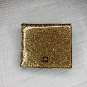 Kate Spade Mavis Street Serenade Small Mini Wallet Gold Glitter